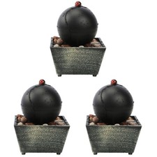 Lot de 3 ornements de fontaine eau intérieur pour détente bureau fluide