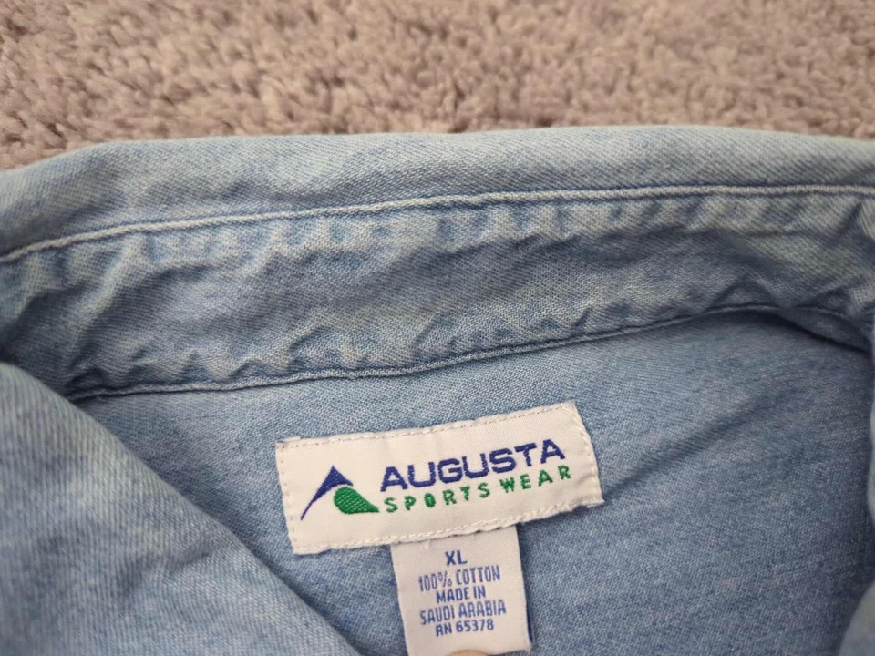 Vintage Biketoberfest 2001 Button Down Shirt Men's Extra Large Augusta Patriotic - Image 3 of 4