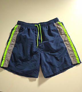 IDENTIC Herren Badeshorts Gr. M Blau/Grün/Grau mit Mesh Futter