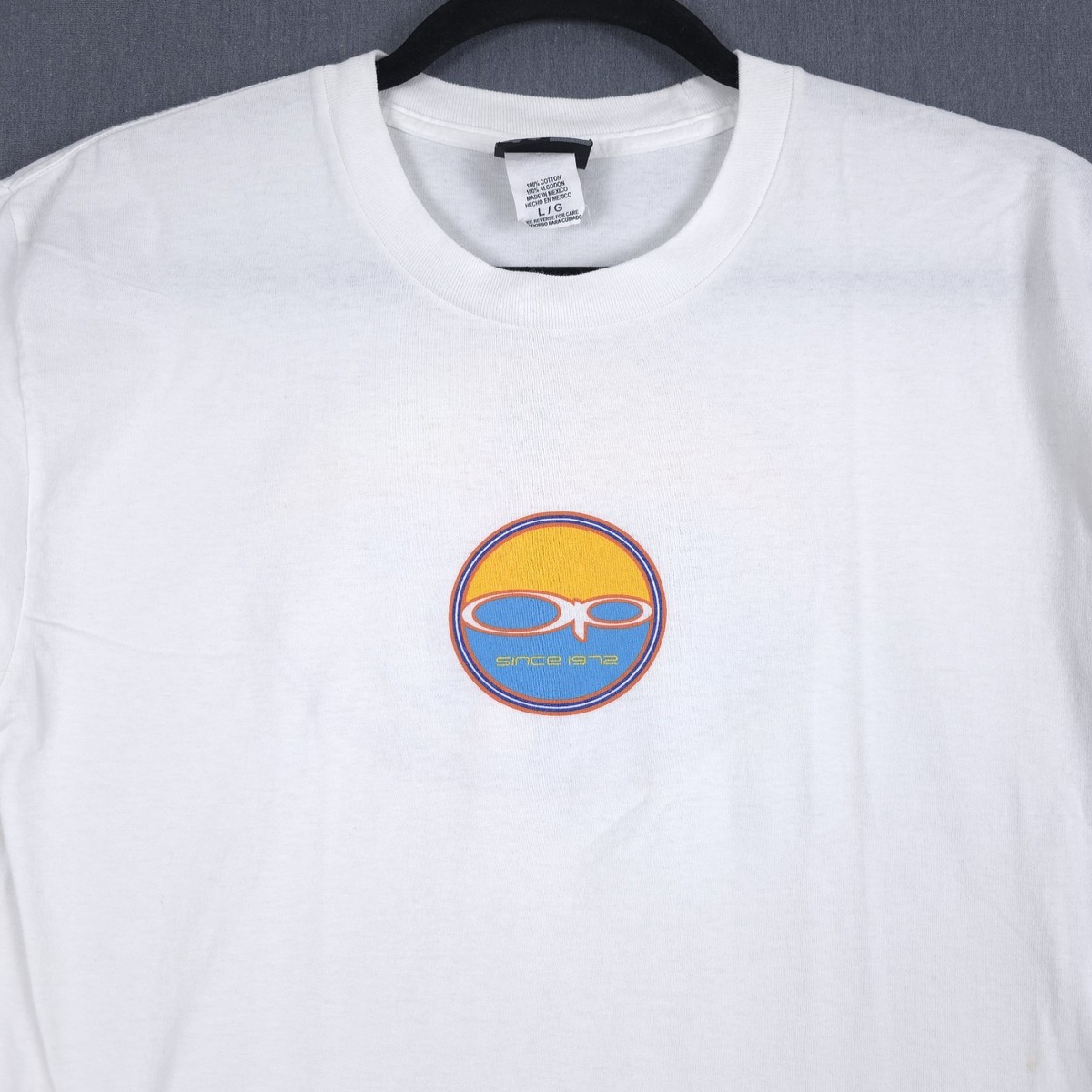 Vintage Ocean Pacific OP Sport Shirt Large White Short Sleeve