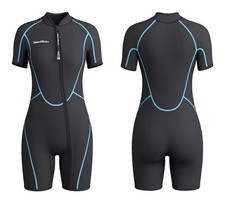 SeaSkin 3mm Womens Shorty Wetsuit Front Zip - Size XS Full Body NWOT