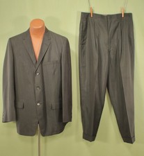 Men's VTG 60s 2 PC 3 Button Sharkskin Suit Sz L 1960s Penney's Travel-Cool