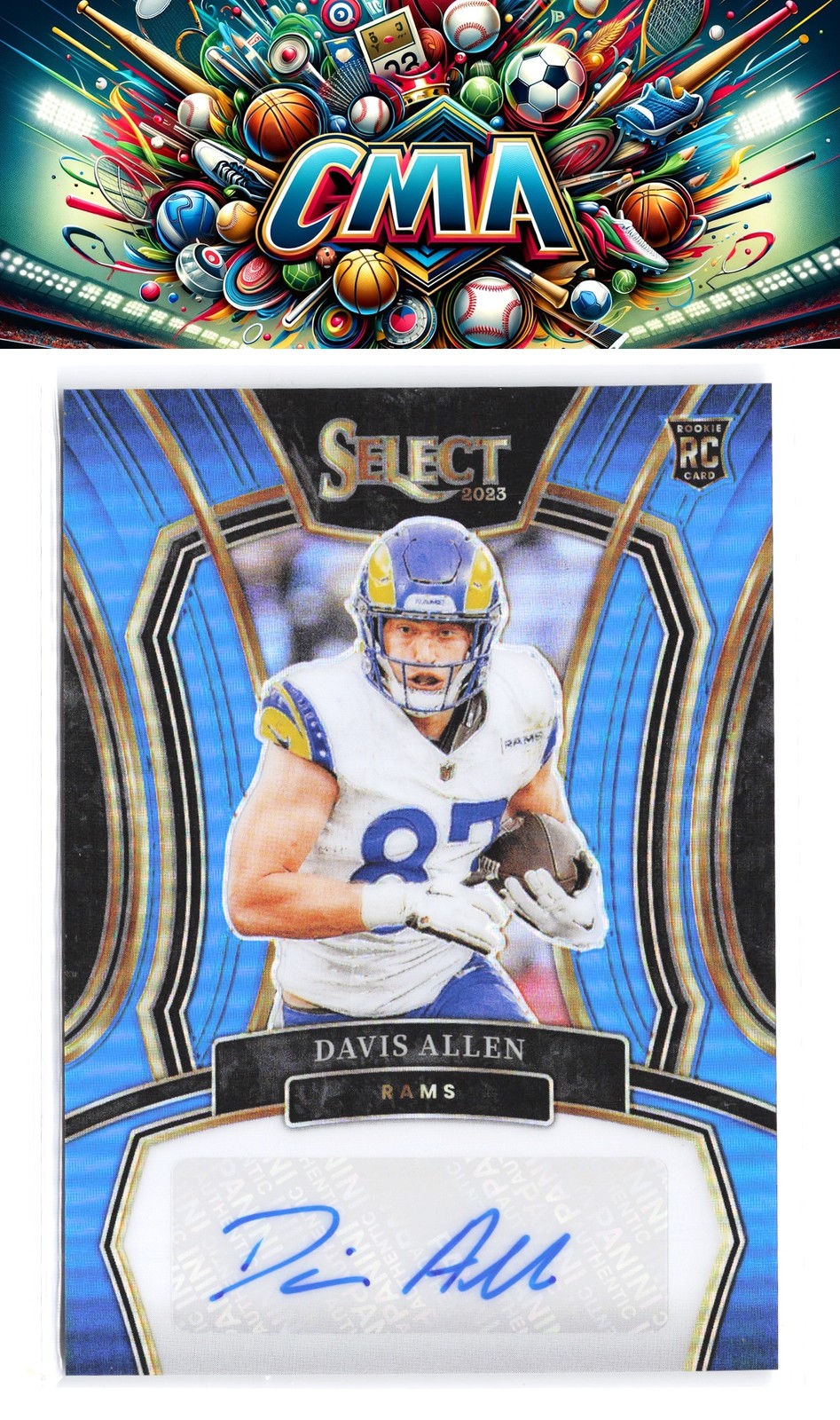 Davis Allen Panini Select Rookie Signatures #RSIDAL Light Blue