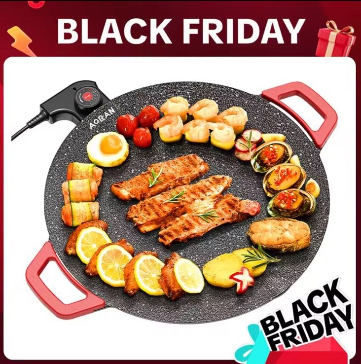 Barbacoa Coreana Eléctrica Portátil, Parrilla, Parrilla Antiadherente Interior Sin Humo