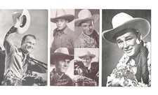 1940-50's Exhibit Roy Rogers 3 Cards Blank Backs