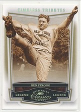 2008 Donruss Classics - Legend Ken Strong #106 Timeless Tributes Gold 38/50