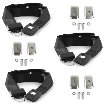 Chevy Impala 1965 - 1970 Standard 2pt BK Lap Bench Blt Kit w/BKTS 3 Belts 