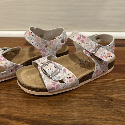 Primigi Girls Coral Floral Buckle Style Sandal Size 34 Kids Leather