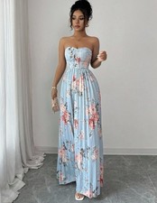Brand New Size 10 Pleated Strapless Dress Wedding Summer Holiday Party Races