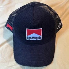 🔥LGND Supply Co. Corduroy Mesh Snapback Hat Trucker Black🔥