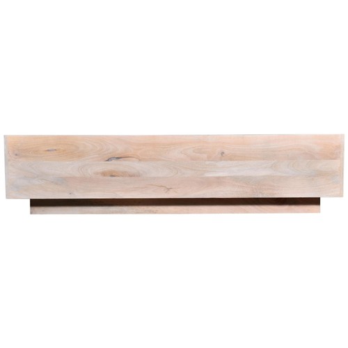 Oasis 59 in. White Wood and Marble Storage Coffee Table with Drawers - Picture 5 of 6