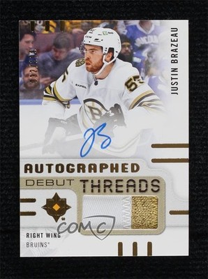 2024 Ultimate Collection Debut Threads 32/199 Justin Brazeau Rookie Auto RC 14hk