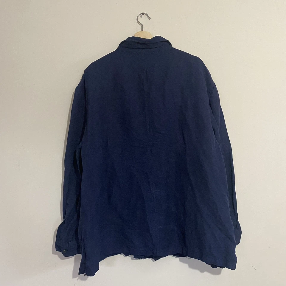 Polo Ralph Lauren Distressed Utility Chore Shirt Jacket Men’s Sz XXL Vintag Blue - Image 2 of 4
