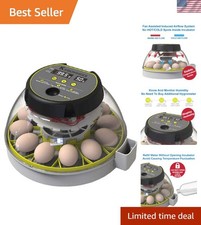 12-Egg Incubator: Superior Humidity Display  Automatic Egg Turner for Hatching