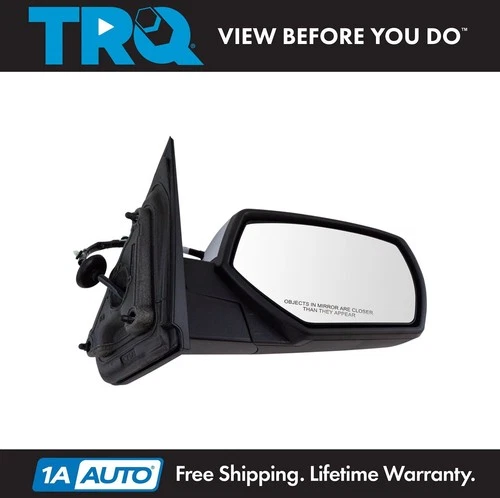 TRQ Mirror Power Heated Chrome Passenger Side RH for Chevy GMC Pickup Truck