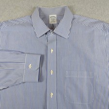 Brooks Brothers Regent Shirt Men's 17 Pinstripe Long Sleeve Dress Button Up