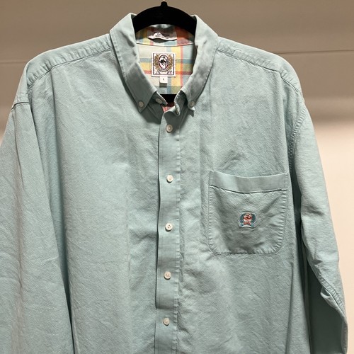 Cinch Shirt Men Size L Button Up Light Blue/Green - Afbeelding 6 van 6