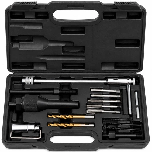 Autojack 16pc Glow Plug Removal Thread Repair Kit M8 M10 Extractor Tool Set