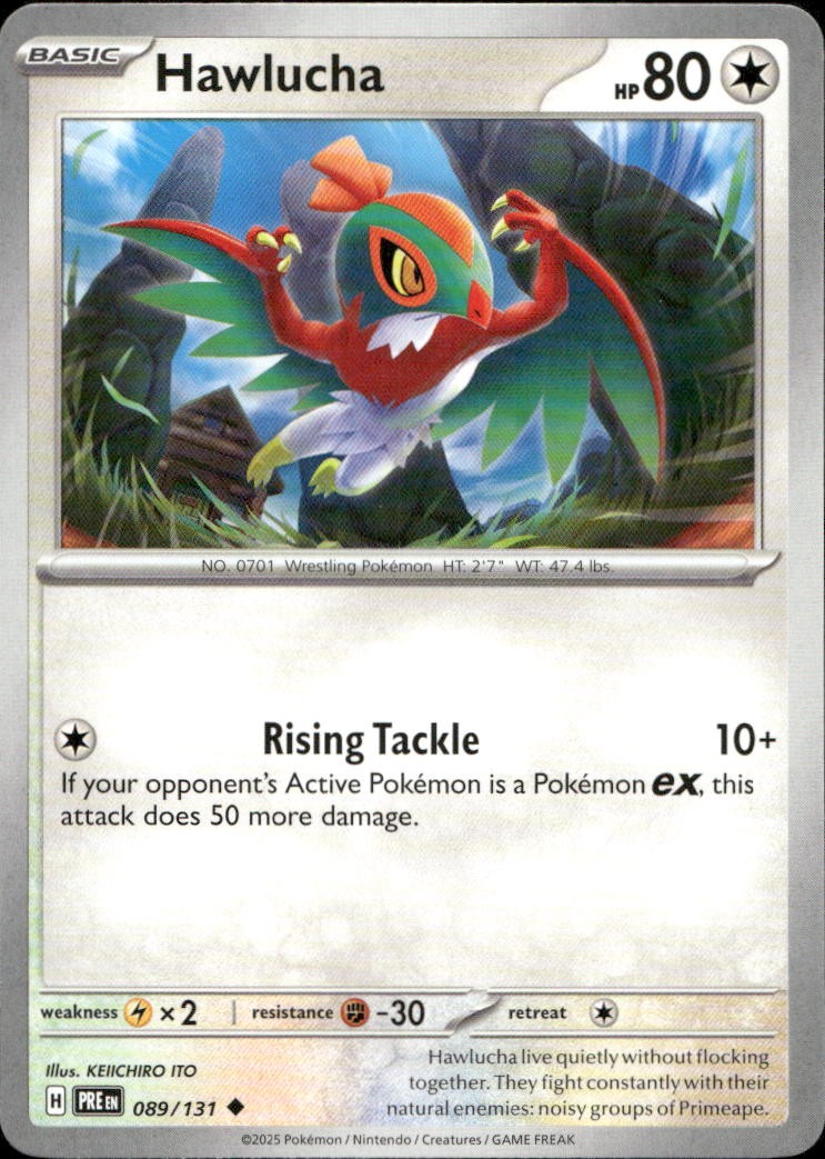 Hawlucha 089/131 SV Prismatic Evolutions U NM English Pokémon