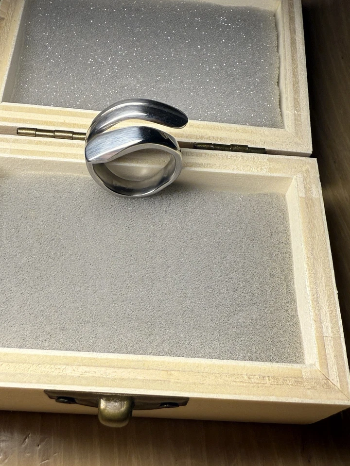 Lotus Style Anello Donna In Acciaio (stainless Steel)  Made In Italy - Immagine 4 di 4