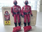 Cobra Crimson Guard GI Joe 1985 ARAH Lot of 2, 1 file card,  vintage hasbro F VF