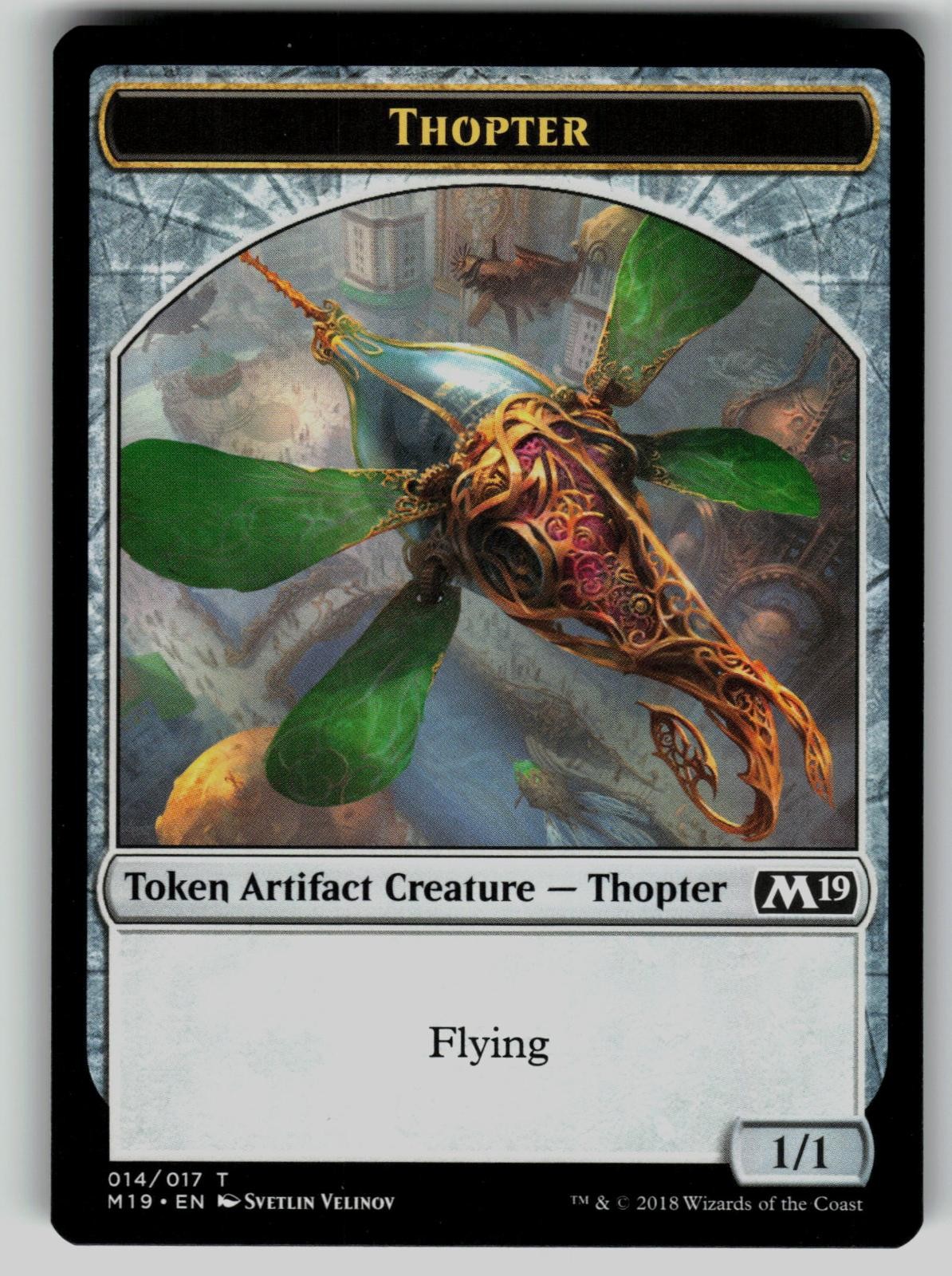 Thopter Token 14 Core Set 2019 Magic: The Gathering Token
