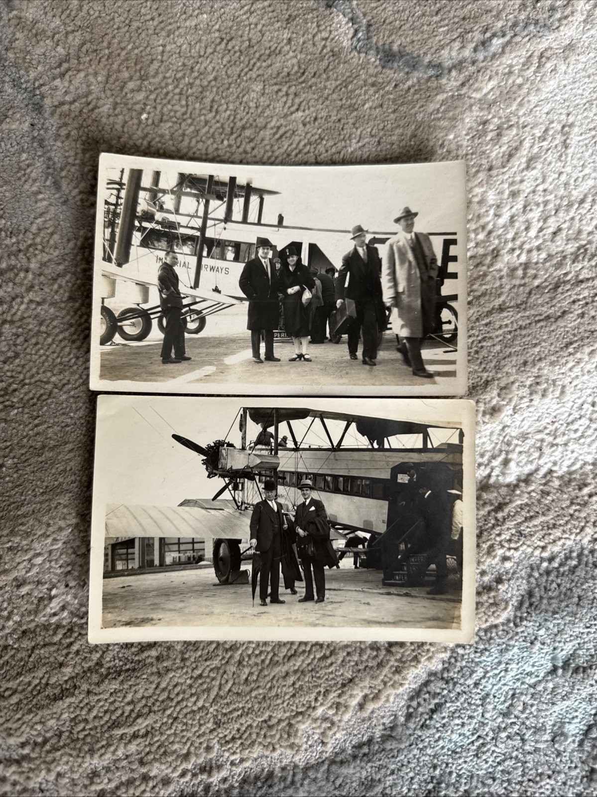 Antique Photos 1930's IMPERIAL AIRWAYS London ARMSTRONG WHITWORTH ARGOSY BIPLANE