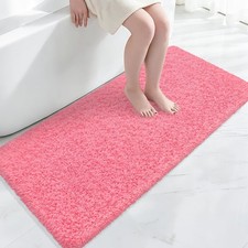 Bathroom Rugs 60"x24", Fluffy Soft Thick Absorbent Bath Mat Rubber Backing Quick