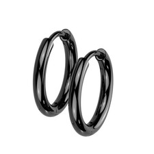 18GA F-136 Implant Grade Titanium 2mm Thick Hinged Round Hoop Earrings, Sold as