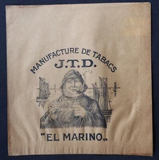 MANUFACTURE DE TOBACCO JTD EL MARINO marin fisherman smoker pipe bag
