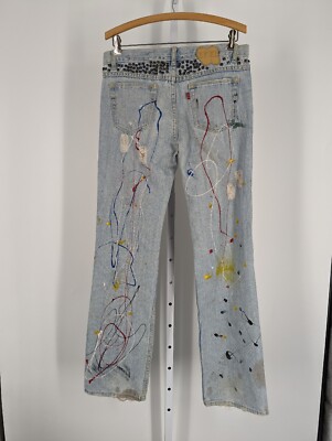 【NONCODE】moles painted denim trousers Monet Paint Jeans