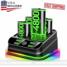 4x 4800mWh Rechargeable Battery Pack and Charger - Xbox One X/S/Elite Controller