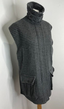 Ganni Wool Check Tweed Vest Gilet 36 8 10 Vgc Sleeveless Coat Jacket Oversize