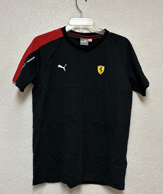 Puma Ferrari black shirt scuderia t shirt Sz S