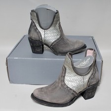 Womens Miss Macie Ankle Boots Size 7 M Hush Ur Mouth Laser Cut Leather Booties