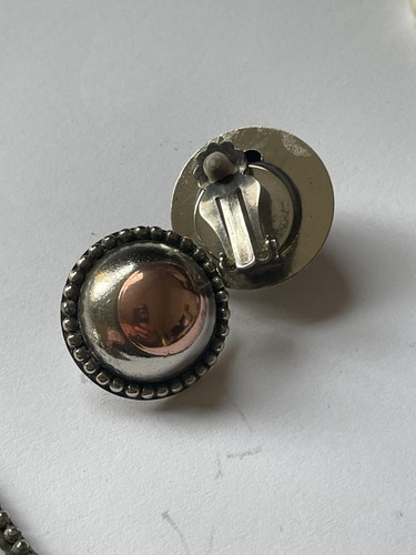Silver & Copper Heart Pendant & Earrings - Picture 7 of 13
