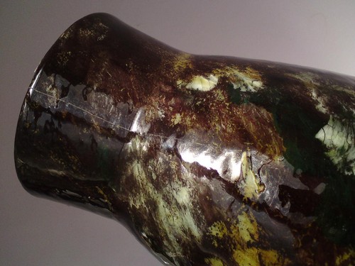 Vaso barbotine Haviland & Cie Atelier d'auteuil in ceramica francese XIX secolo - Foto 12 di 15