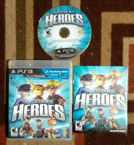 PlayStation Move Heroes Complete (Sony PlayStation 3, 2011) VG Shape & Tested