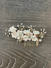 Floral Bride Wedding Hair Comb
