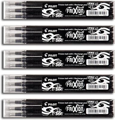 Pilot Frixion Ball Tintenroller Ersatzminen, 0,7 mm, schwarz (15 Minen)