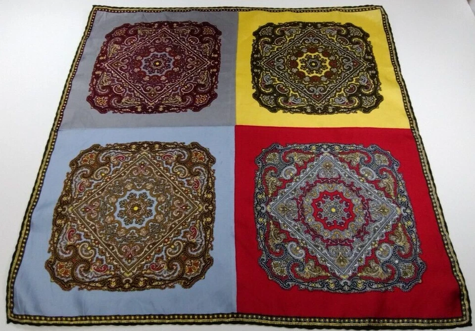 Pañuelo de seda Dandy colorido cachemir para hombre HANKIE DANDY ESTILO MCM 4 lados  Foto 3 de 4