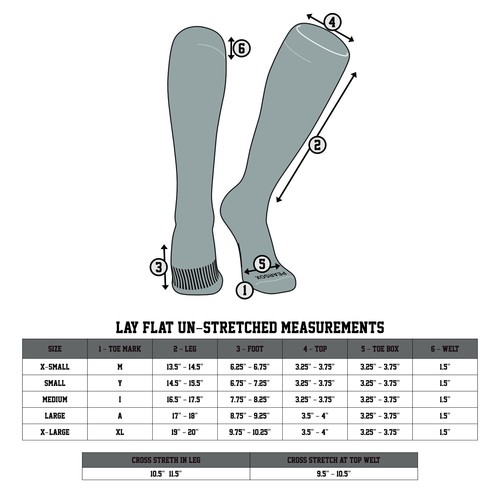 OTC Baseball Softball Stirrup Socks (B, 9in) White, Black, Silver, Black - Picture 3 of 3