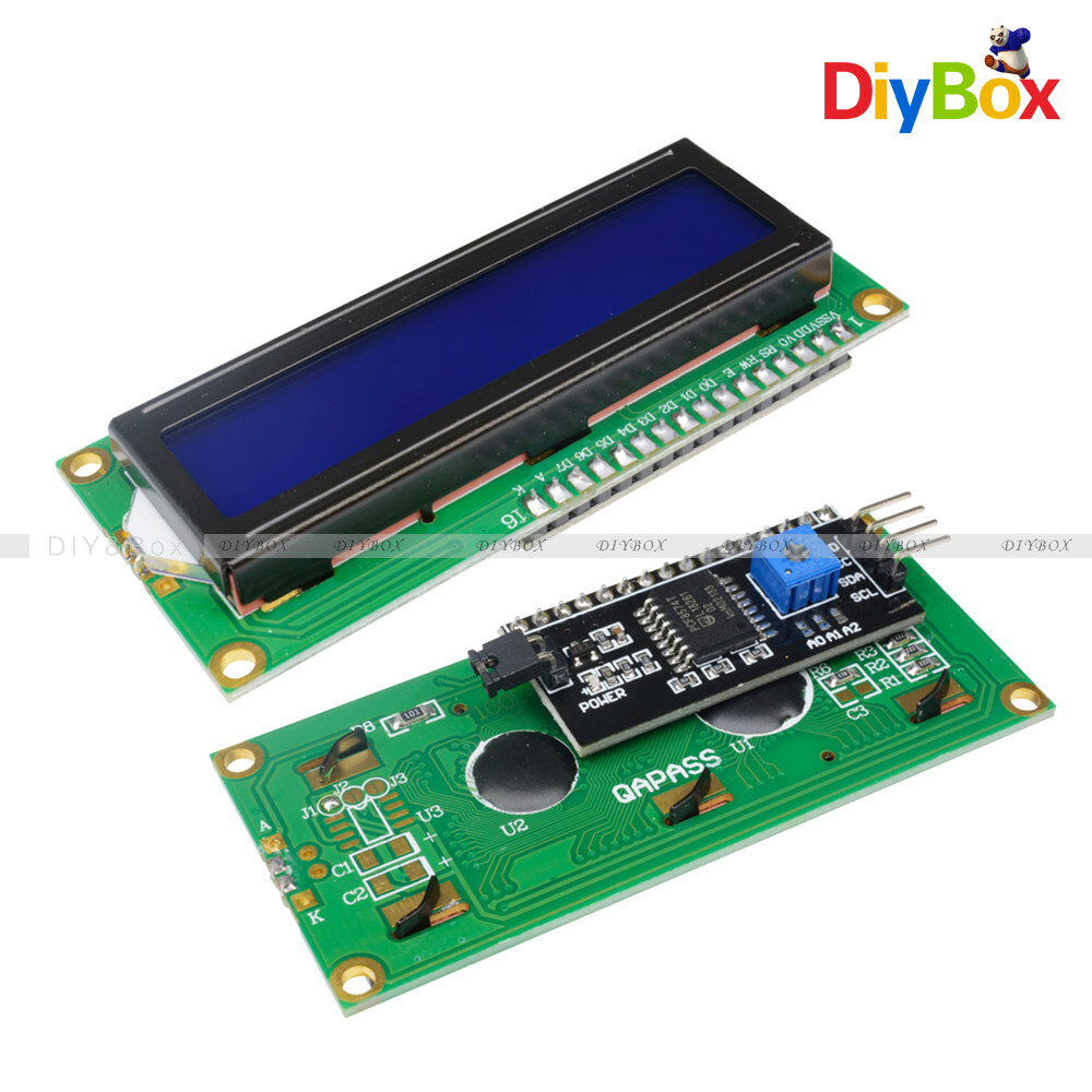 Arduino Blue Controle 1602 A LCD 1602 Blue LCD Display Module - 16x2 Character HD44780 ...