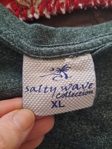 Salty Wave Long Tee Topsail Island Coastal Lifestyle Grafik Herren Gr. XL grün - Bild 9 von 10