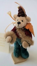 DEB CANHAM "AUTUMN SPRITE" L.E. 3" LITTLE GEM BEAR FALL LEAVES