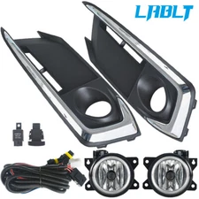 LABLT Front Fog Lights Lamps w/Cover Set For 2019-2020 Honda Civic 33950TBAA01