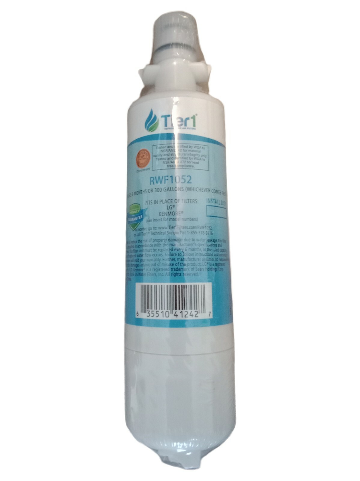 Tier1 RWF1052 Replacement Water Filter Kenmore LG Compatible 300 Gallon