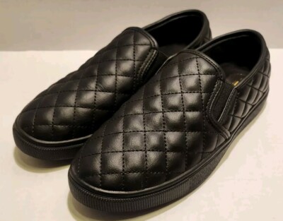 Slip Resistant Work Loafer Tredsafe Shoes Womens Fiona Quilted Black Size 5M 