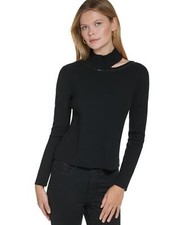 Calvin Klein Women's Sequin Trim Cutout Sweater M2XSR745 XS