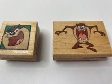 Set Of Two Stampabilities Tasmanian Devil Stamps Looney Tunes Portrait Standing
